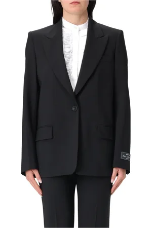 Msgm Jassen, Dames, Zwart, M, Stijlvolle Jas voor Alle Gelegenheden