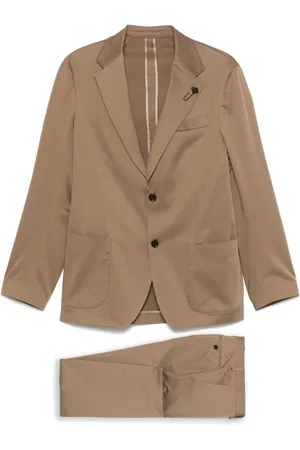 LARDINI Pakken, Heren, Bruin, M, Katoen, Bruin Pak Marrone Ss 25