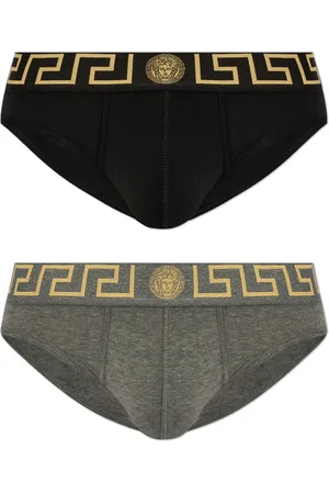 VERSACE Ondergoed, Heren, Veelkleurig, L, Katoen, Twee-pack slips