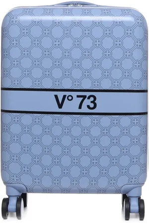 V°73 Koffers, unisex, Blauw, ONE Size, 360° Roterende Semi-Rigide Koffer in Stof
