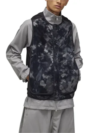 adidas Jassen, Heren, Zwart, L, Nylon, Allover Print Nylon Shell Crew Vest