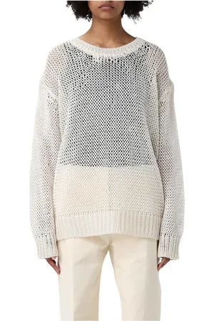Jil Sander Truien, Dames, Wit, M, Katoen, Witte Katoenen Trui