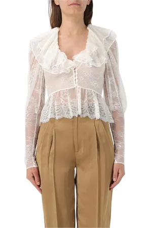 Twin-Set Blouses & Shirts, Dames, Wit, M, Elegant Button-Up Overhemd