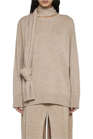 Stella McCartney Truien, Dames, , L, Kasjmier, Grijze Cashmere Gebreide Trui Relaxte Pasvorm