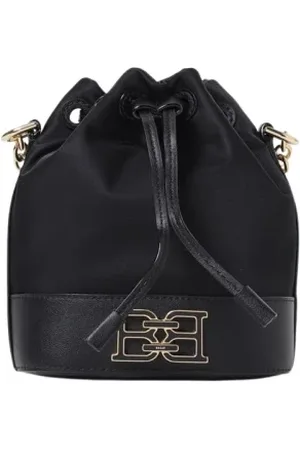 Bally Tassen, Dames, Zwart, ONE Size, Leer, Mini Trekkoord Emmer Tas