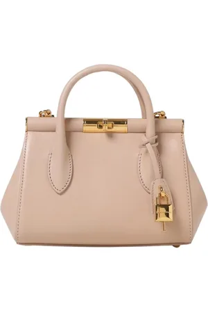 Dolce & Gabbana Tassen, Dames, Roze, ONE Size, Leer, Roze Lambskin Mini Tas