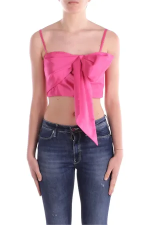 Liu Jo Tops, Dames, Roze, XS, Polyester, Roze Strikdetail Top