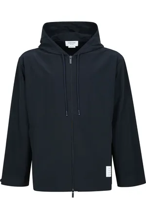 Thom Browne Jassen, Heren, Blauw, M, Katoen, Lente Ripstop Jas