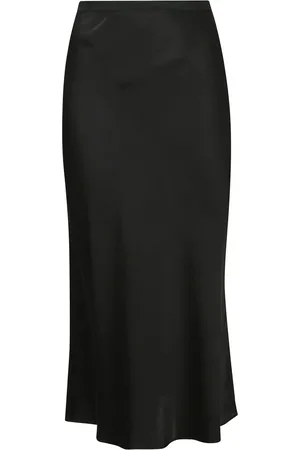 ANINE BING Rokken, Dames, Zwart, XS, Satijn, Tijdloze Zwarte Zijden Satijnen Rok
