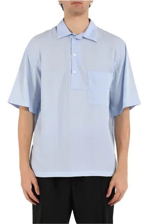 COSTUMEIN Tops, Heren, Blauw, L, Relaxed fit lyocell overhemd