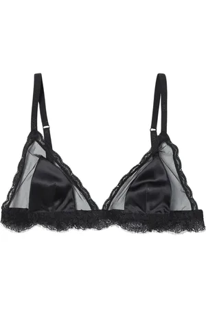 Dolce & Gabbana Ondergoed, Dames, Zwart, S, Zwarte Kant Triangel BH