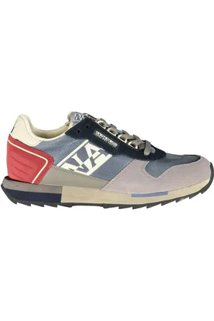 Napapijri Schoenen, Heren, Veelkleurig, 42 EU, Leer, Grijze Sportschoenen met Veters