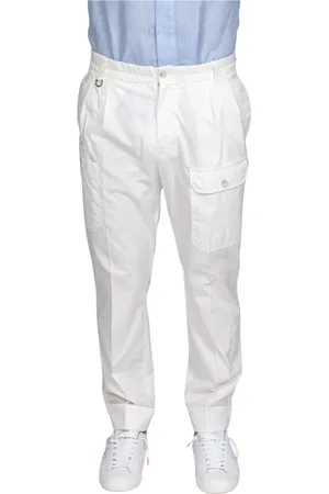 Paolo Pecora Broeken, Heren, Wit, XL, Crème Herenbroek Stijlvol Model