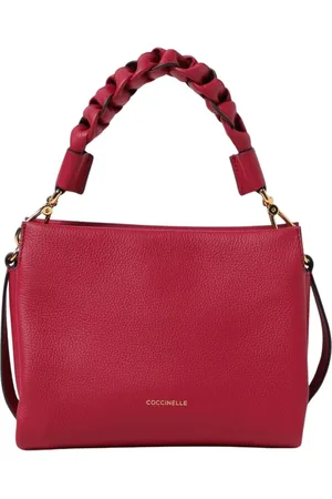 Coccinelle Tassen, Dames, Rood, ONE Size, Gevlochten Handvat Mini Tas
