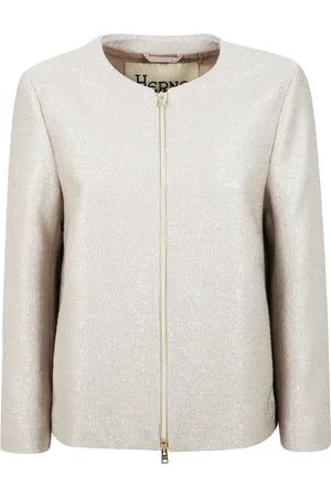 HERNO Jassen, Dames, , M, Wol, Pailletten Wollen Jas