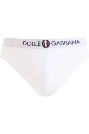 Dolce & Gabbana Ondergoed, Heren, Wit, M, Katoen, Italiaans Logo Katoenen Briefs