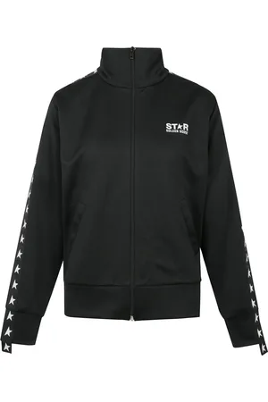 Golden Goose Sweatshirts & Hoodies, Dames, Zwart, M, Sweatshirt met rits en sterren