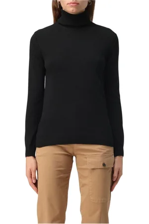 Woolrich Truien, Dames, Zwart, S, Kasjmier, Zwarte Cashmere Coltrui