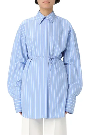 Sportmax Blouses & Shirts, Dames, Blauw, S, Blauwe Button-Up Shirt, Veelzijdige Stijl