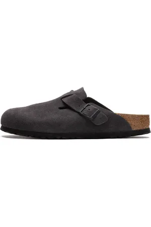 Birkenstock Schoenen, Heren, Grijs, 40 EU, Suède, Velvet Grey Suède Leren Klompen