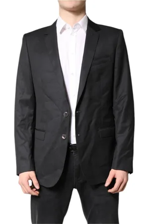 Dolce & Gabbana Pakken, Heren, Zwart, L, Wol, Slim Fit Virgin Wool Blazer
