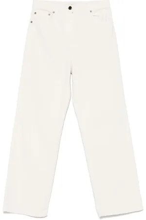 SEMICOUTURE Jeans, Dames, , W29, Katoen, Bianco Natuurlijke Katoenen Broek