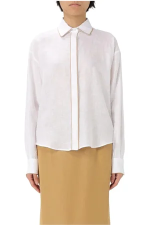 MVP Wardrobe Blouses & Shirts, Dames, Wit, XS, Witte Button-Up Overhemd met Lange Mouwen