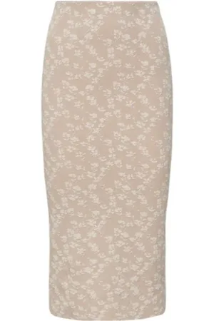 Fendi Rokken, Dames, , S, Jacquard Gebreide Rok in Geroosterd Bruin
