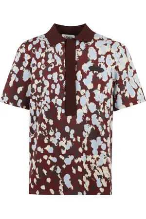 Lanvin Tops, Heren, Veelkleurig, M, Katoen, Polo Detail Points T-shirt