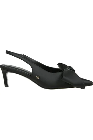 ANINE BING Schoenen, Dames, Zwart, 38 EU, Leer, Stiletto pumps met oversized strikdetail