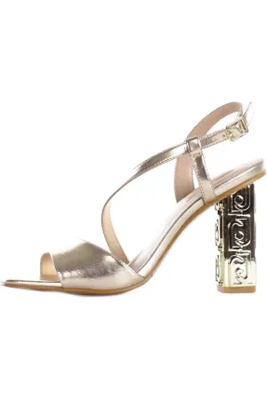 Liu Jo Schoenen, Dames, Grijs, 39 EU, Leer, Grijze Leren Gesp Sandalen