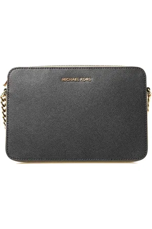 Michael Kors Tassen, Dames, Zwart, ONE Size, Leer, Jet Set Crossbody Bag