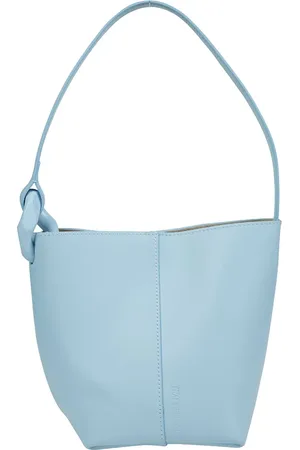 J.W.Anderson Tassen, Dames, Blauw, ONE Size, Leer, Kleine Corner Bucket Schoudertas