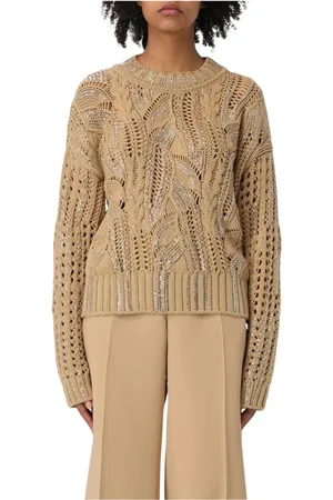 ERMANNO SCERVINO Truien, Dames, , L, Katoen, Luxe Cable Knit Sweater