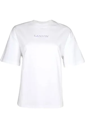 Lanvin Tops, Dames, Wit, S, Katoen, Casual Katoenen T-Shirt voor Mannen