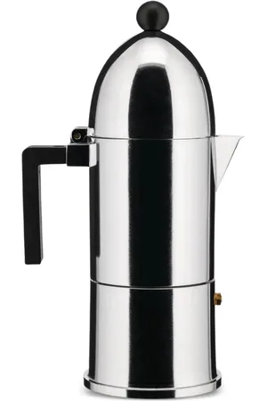 Alessi Interieur, unisex, Grijs, ONE Size, Stalen Koffiezetapparaat Dome Style