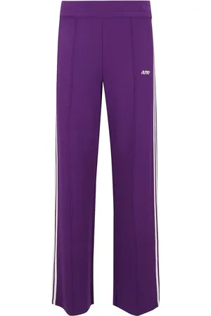Autry Broeken, Dames, Paars, M, Wijde Pijp Gebreide Sportbroek