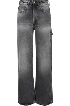 haikure Jeans, Dames, Zwart, W27, Katoen, Spider Wide Jeans