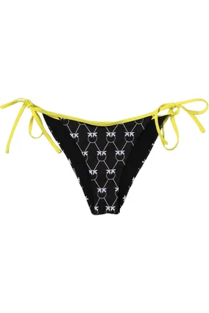 Pinko Badkleding, Dames, Zwart, S, Zwarte Tie Side Bikini Bottoms