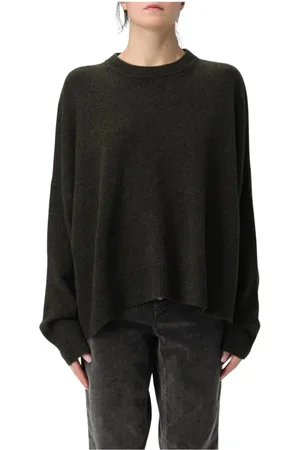 Aspesi Truien, Dames, Groen, S, Kasjmier, Groene Crew Neck Sweater