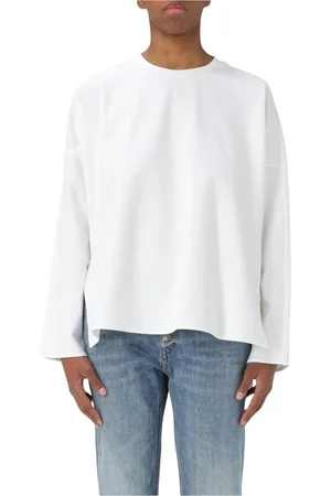 Dondup Tops, Dames, Wit, M, Witte Relaxte Longsleeve Top