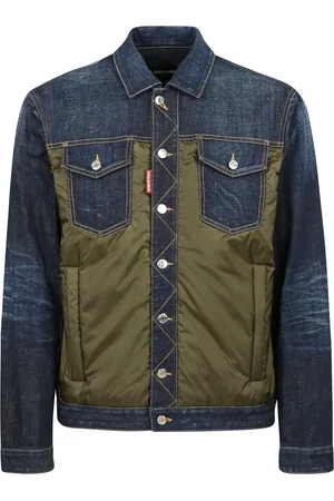 Dsquared2 Jassen, Heren, Veelkleurig, L, Denim, Denim Sportieve Jas