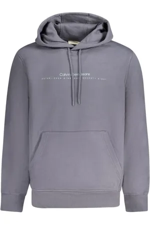 Calvin Klein Sweatshirts & Hoodies, Heren, Blauw, S, Katoen, Blauwe Katoenen Sweater