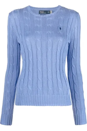 Ralph Lauren Truien, Dames, Blauw, M, Lichtblauwe Sweater Collectie