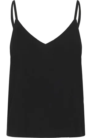 Part Two Tops, Dames, Zwart, 3Xl, Zwarte V-hals Top Rosianepw Blouse