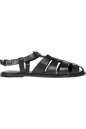 Dragon Diffusion Schoenen, Dames, Zwart, 38 EU, Leer, Platte sandalen