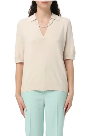 Liu Jo Truien, Dames, , M, Rode V-hals Sweater Top