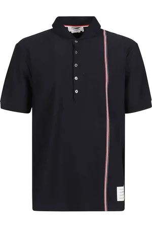 Thom Browne Tops, Heren, Blauw, M, Gestreept Poloshirt