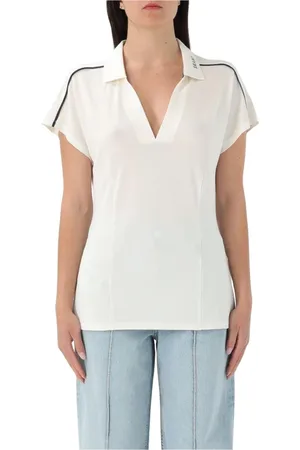Liu Jo Tops, Dames, Wit, S, Stijlvol Grafisch Print T-shirt