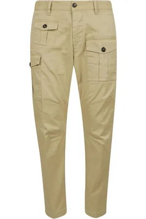Dsquared2 Broeken, Heren, , L, Katoen, Cargo broek met verborgen knoopsluiting